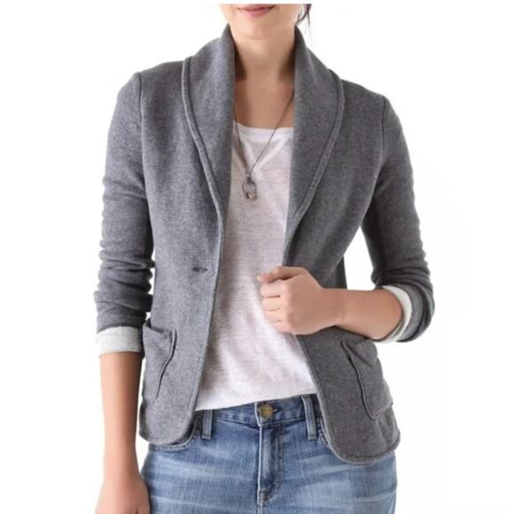 Standard James Perse Casual Unstructured Blazer Jacket Gray S - Picture 1 of 7